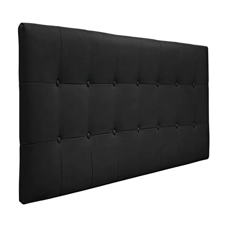 Cabecero Semidoble 120x60 Cuadros Grandes Negro Tela