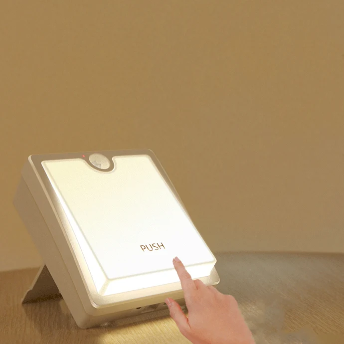 Modern Minimalist Square Plastic LED Table Lamp For Living Room