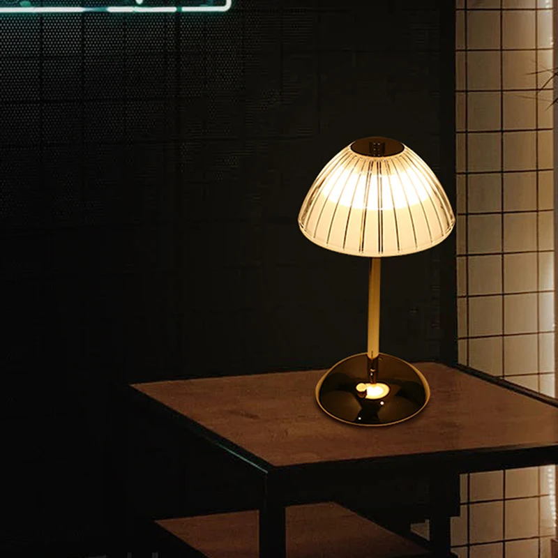 Contemporary Nordic Dome Iron Acrylic LED Table Lamp For Living Room
