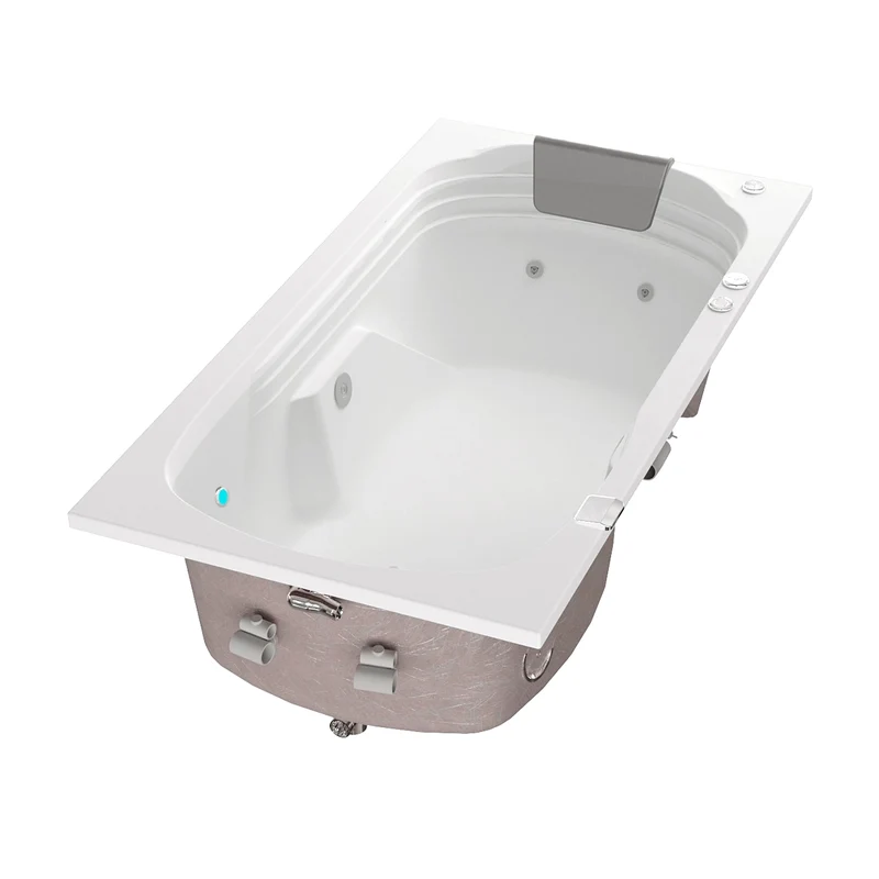 Hidromasaje de Empotrar Calima 152X80 con Cascada de Llenado con Terapias