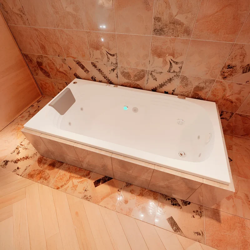 Hidromasaje de Empotrar Calima 152X80 con Cascada de Llenado con Terapias