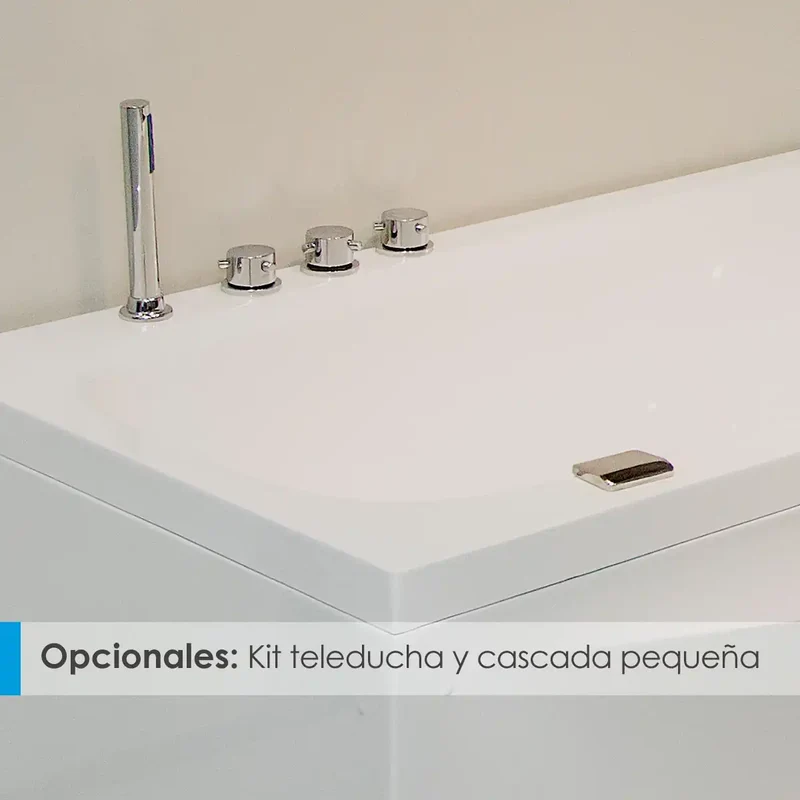 Hidromasaje de Empotrar Francesa 160X90 con Cascada de Llenado con Terapias