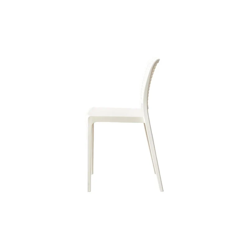Silla Bronx, Blanco, con Espaldar en Cuadrados y Diseño Minimalista