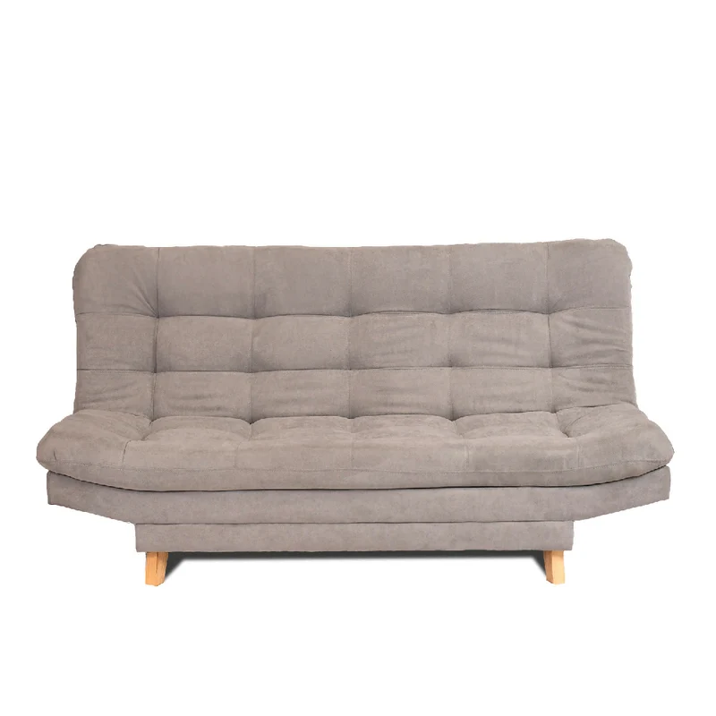 Sofá Cama Valencia Plata 3 Puestos + Cojines