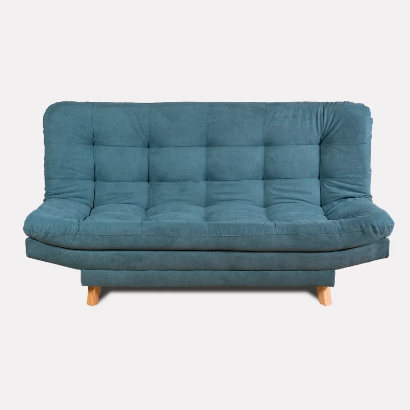 Sofá Cama Valencia Azul Acqua 3 Ptos + Cojines