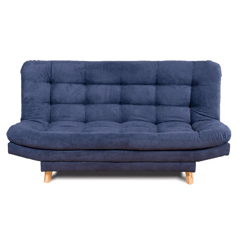Sofá Cama Valencia Azul 3 Ptos + Cojines