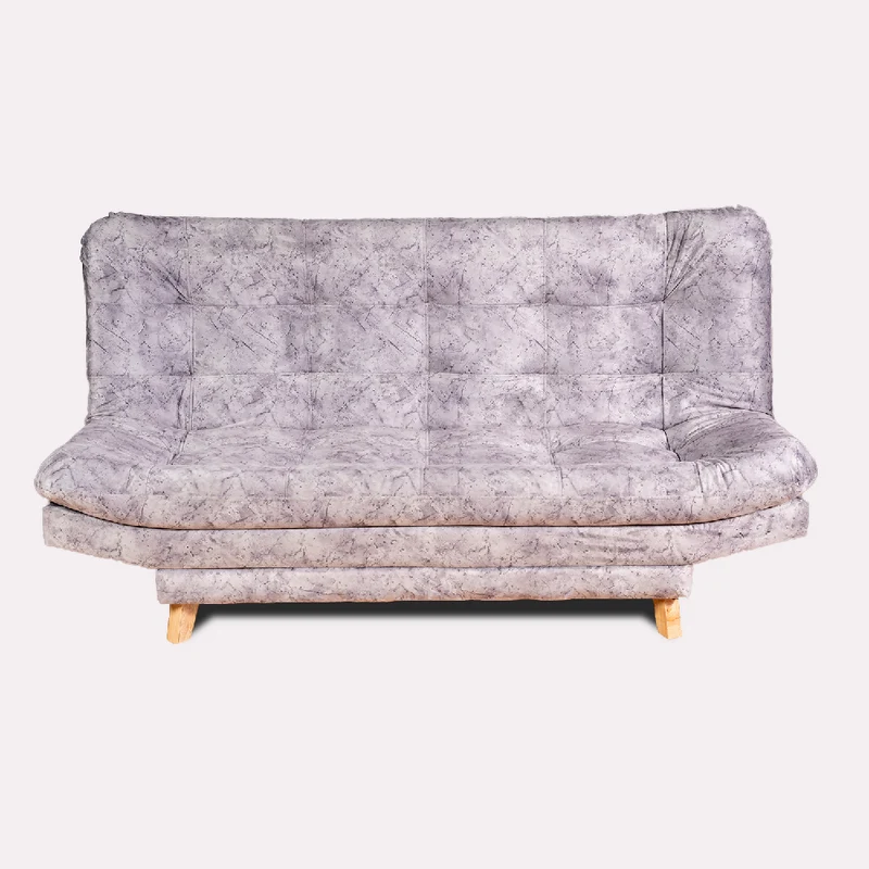 Sofá Cama Valencia Mármol Plata 3 Ptos + Cojines