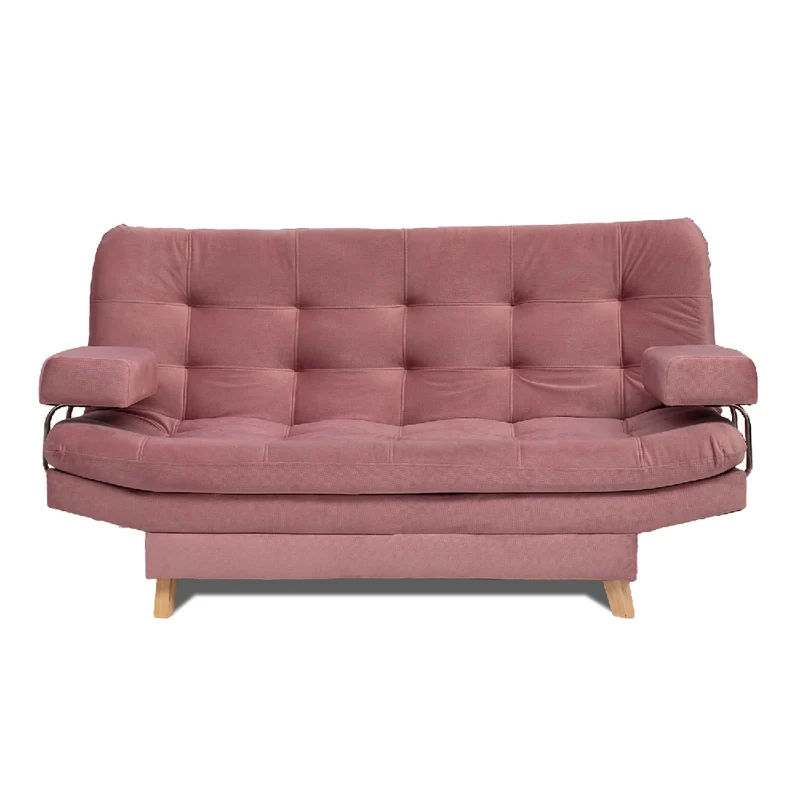 Sofá Cama Valencia Rosa 3 Puestos