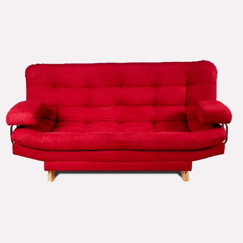 Sofá Cama Valencia Rojo 3 Puestos