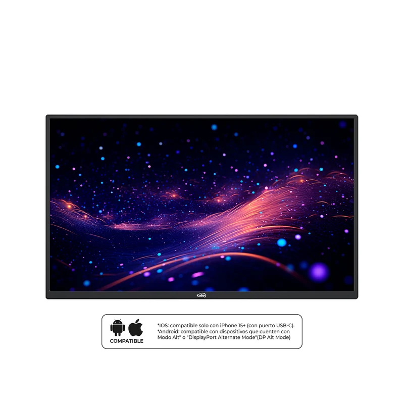 Monitor Portátil 15.6" Pulgadas Kalley FHD, Negro