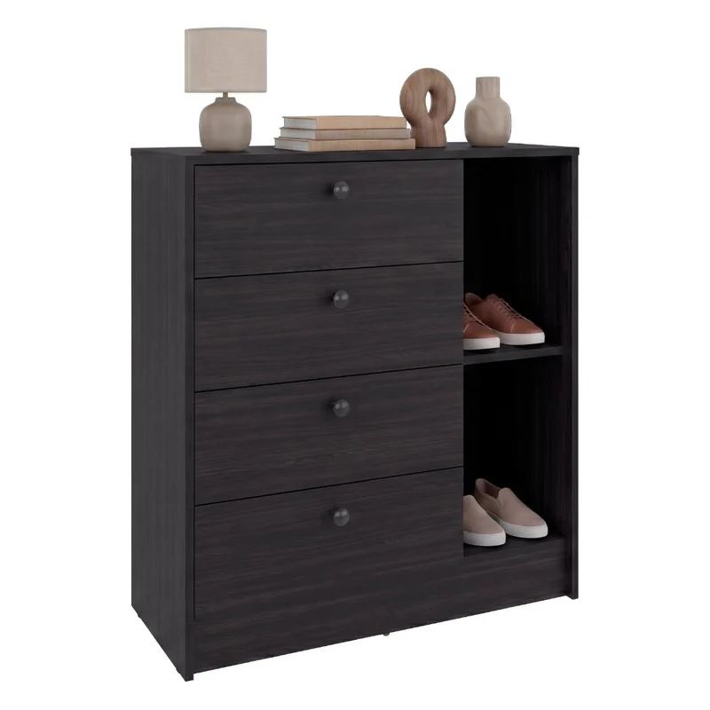 Organizador Havana, Wengue, con superficie para ubicar objetos decorativos ZF