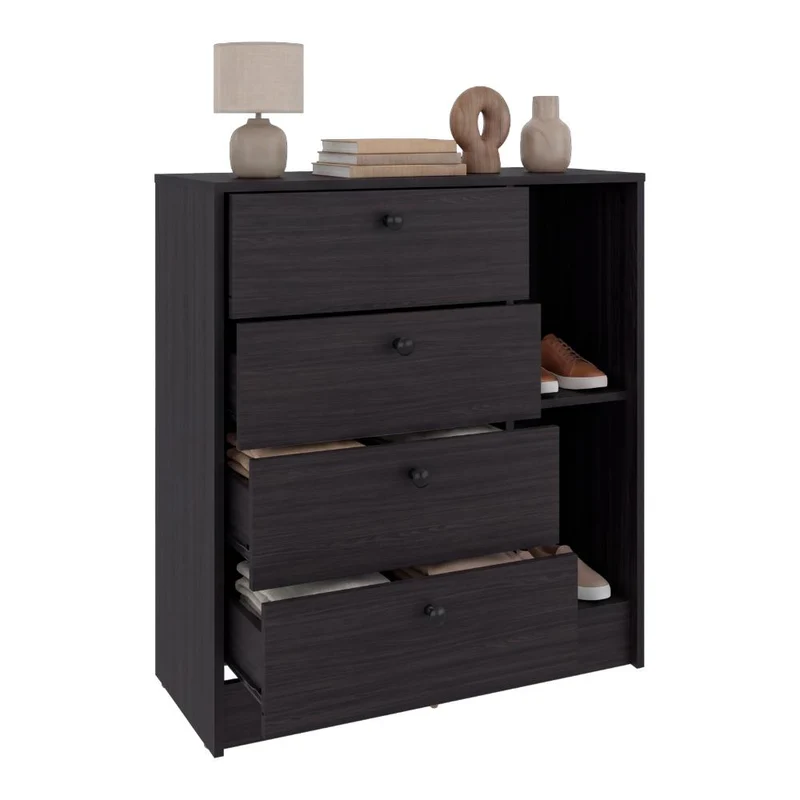 Organizador Havana, Wengue, con superficie para ubicar objetos decorativos ZF