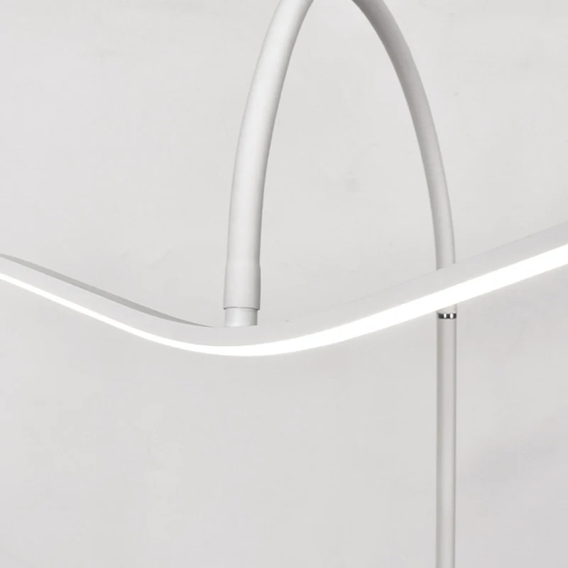 Modern Minimalist Wave Aluminum Iron Silicone LED Standing Floor Lamp For Living Room