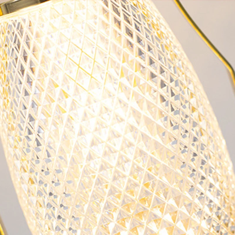 Contemporary Creative Cylinder Round Ball Mountain Shape Round Base Iron Acrylic LED Table Lamp For Bedroom