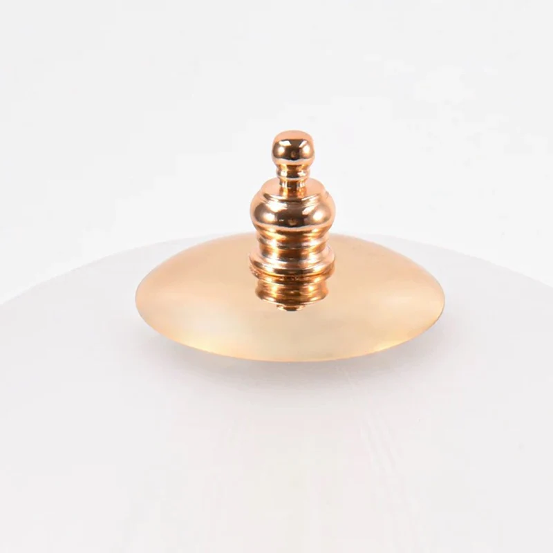 Contemporary Nordic Ceramic Metal Glass Ball Dome Petal 1-Light Table Lamp For Bedside