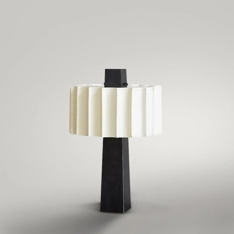 Modern Minimalist Cylinder Metal Fabric 1-Light Table Lamp For Living Room