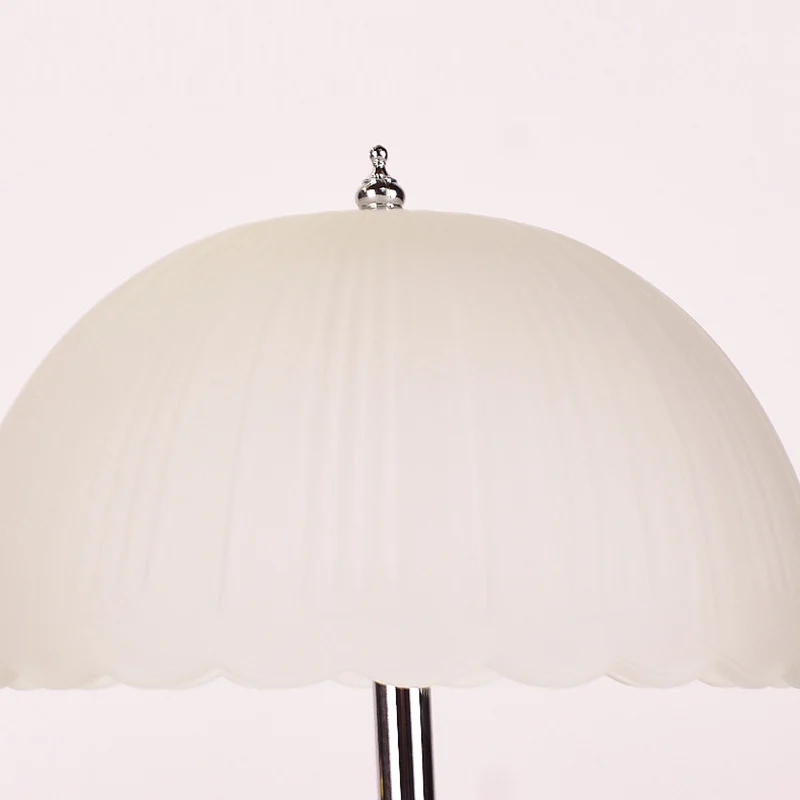 Contemporary Nordic Semicircle Petal Dome Glass Iron 1-Light Table Lamp For Living Room