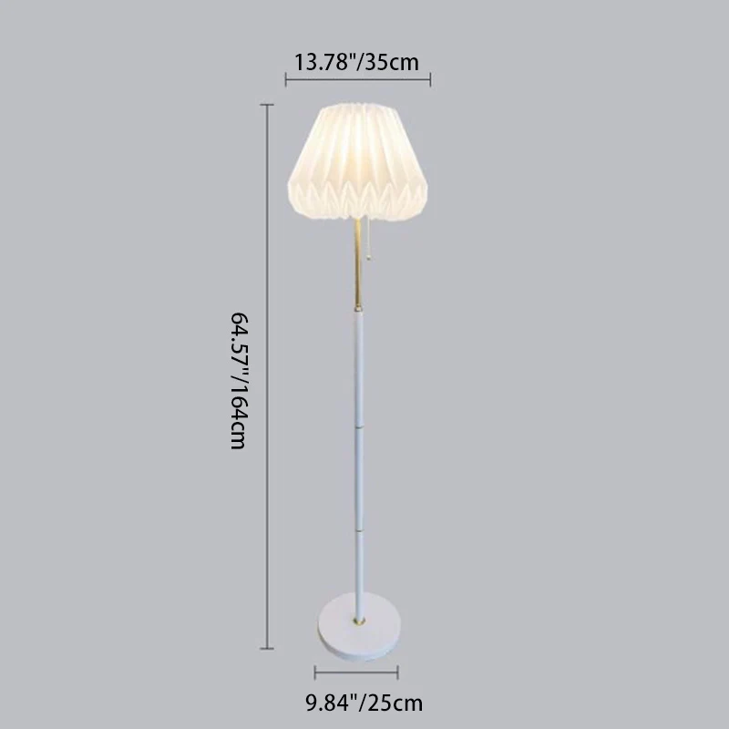 Modern Luxury Wind Skirt Shade Acrylic Iron 1-Light Standing Floor Lamp For Living Room