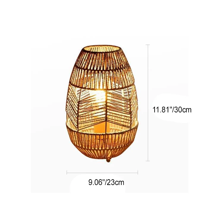 Traditional Japanese Weaving Iron Paper Cord Column Basket 1-Light Standing Floor Lamp For Living Room
