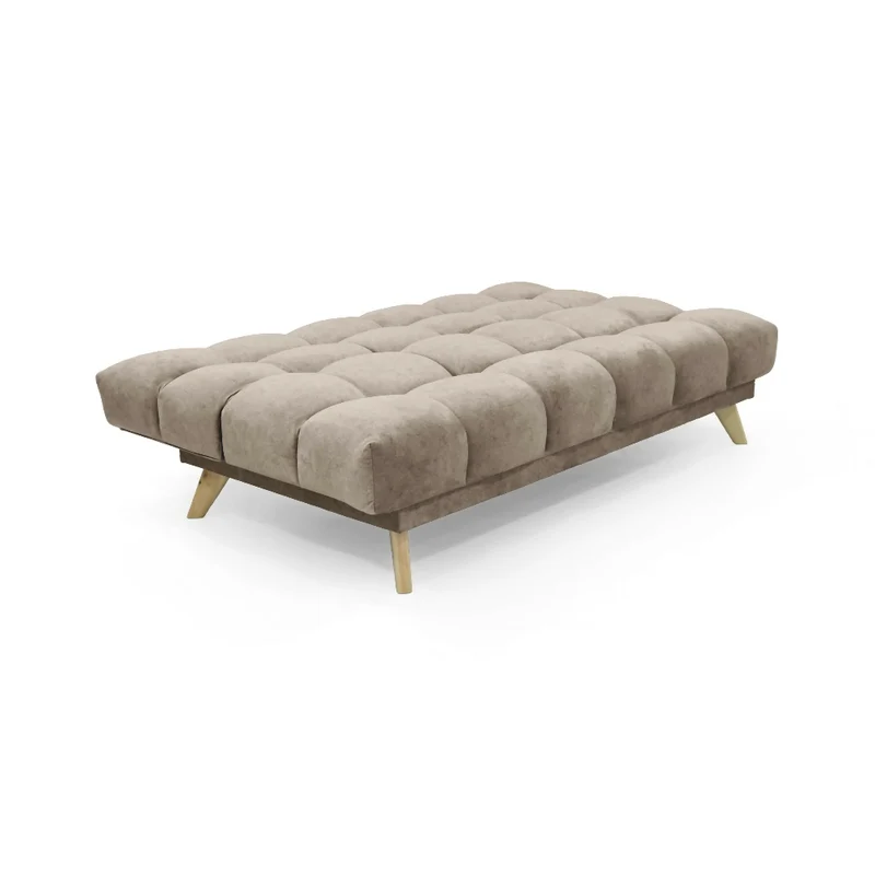Sofá Cama Nubo 178x92x82 Reclinable 3 Posiciones Tela Taupe Matiz Natural