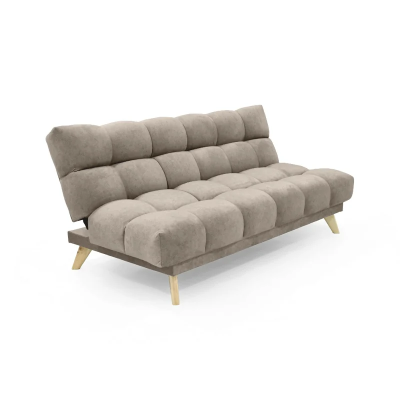 Sofá Cama Nubo 178x92x82 Reclinable 3 Posiciones Tela Taupe Matiz Natural