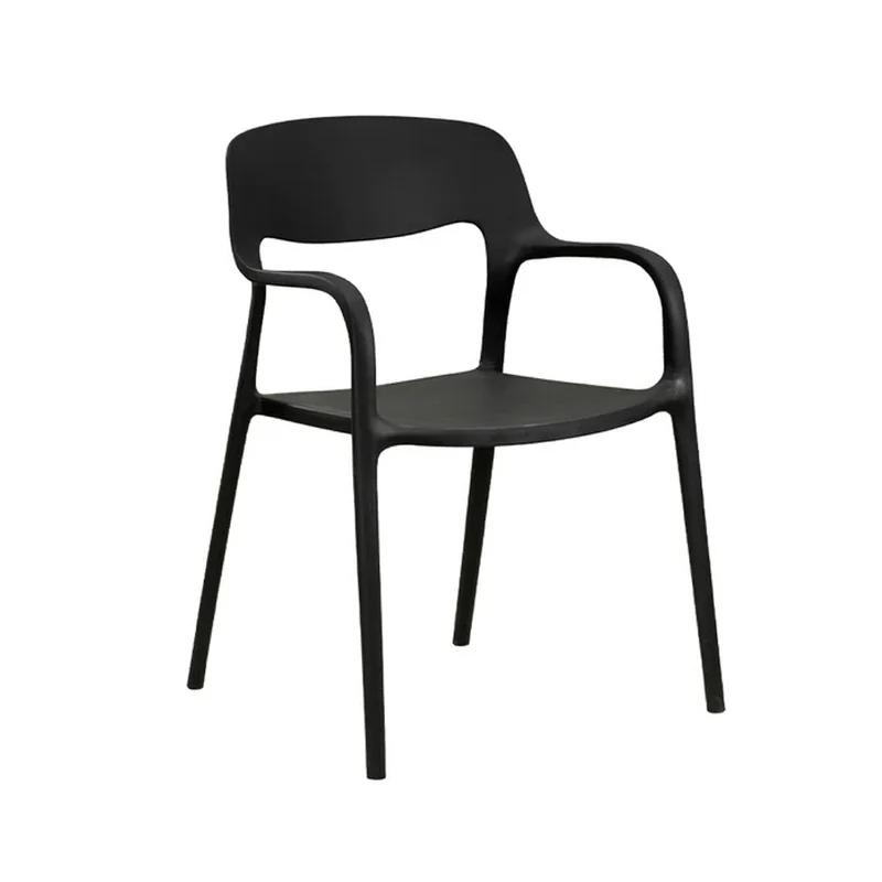 Silla de Cafetería Vita con Brazo Negra, Negro