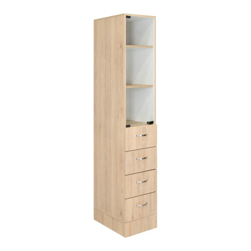 Organizador de Baño Picasso, Beige y Blanco, con Cuatro Cajones Deslizables ZF