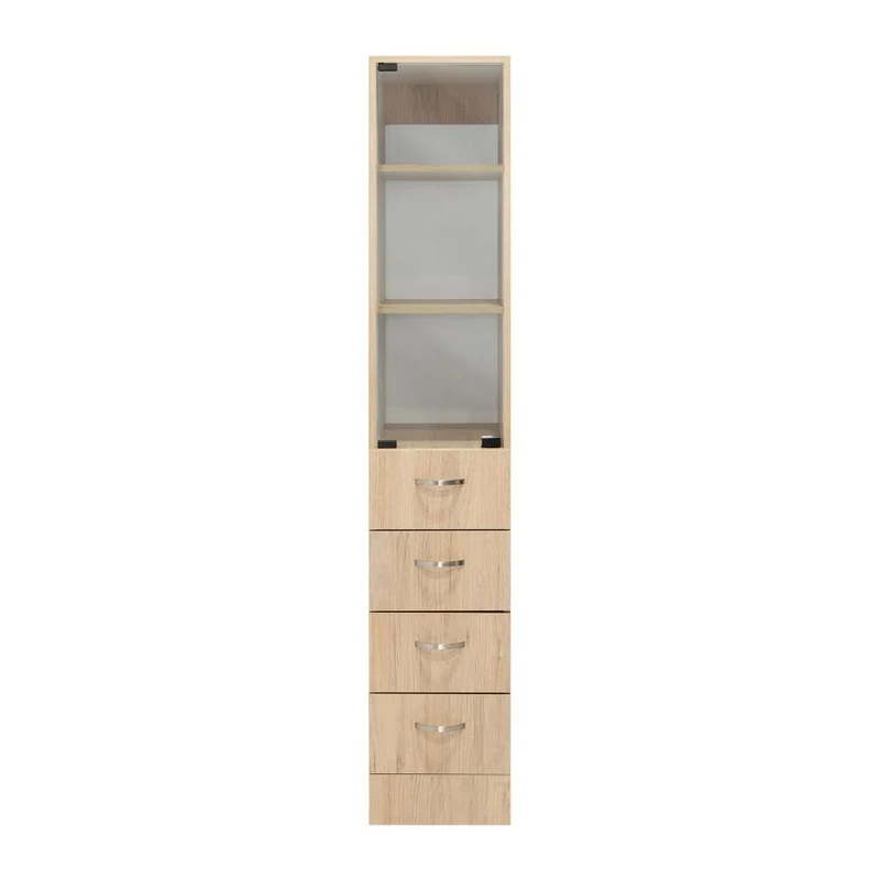 Organizador de Baño Picasso, Beige y Blanco, con Cuatro Cajones Deslizables ZF