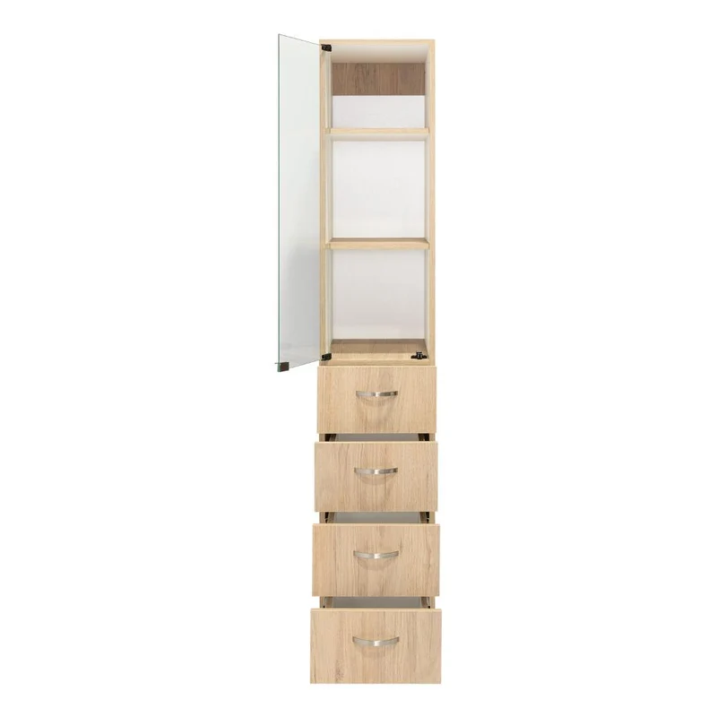 Organizador de Baño Picasso, Beige y Blanco, con Cuatro Cajones Deslizables ZF