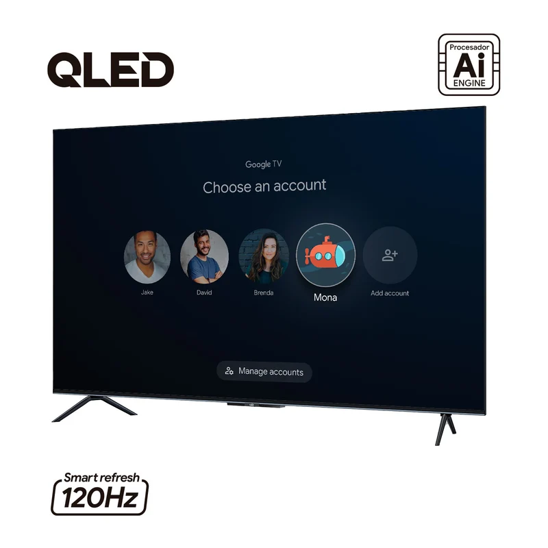 Televisor Kalley 65" 65GQ405 4KUHD QLED Smart TV Google