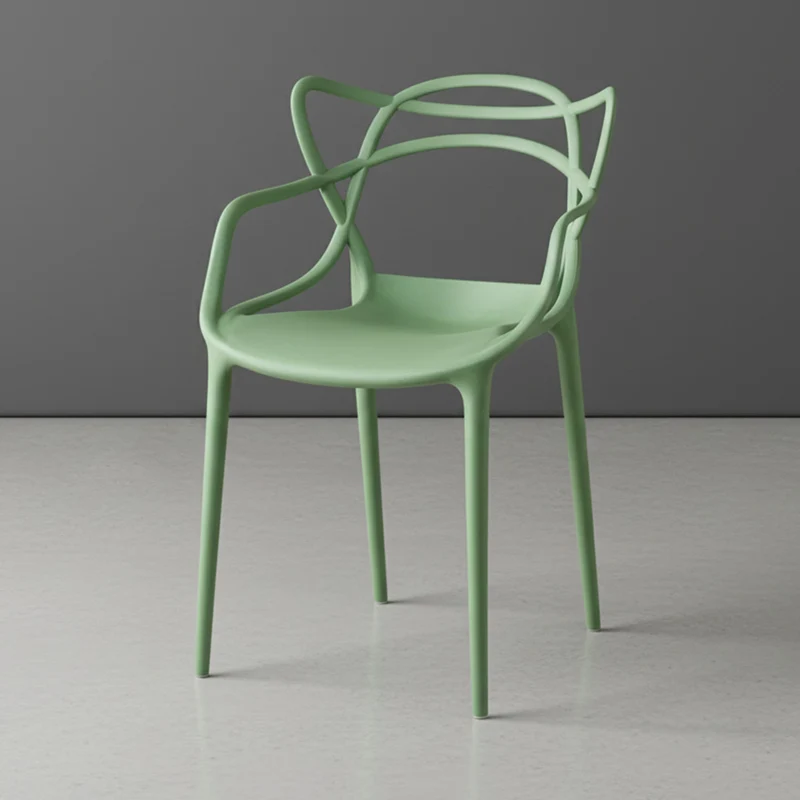 Silla Palermo, Color Verde, con Espaldar y Diseño Moderno