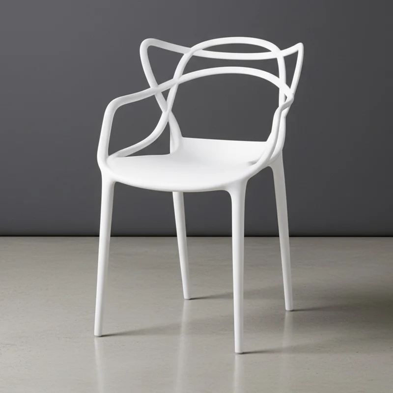 Silla Palermo, Color Blanco, con Espaldar y Diseño Moderno