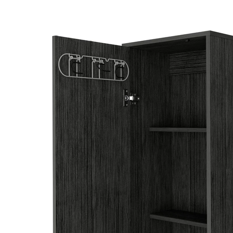 Mueble de Aseo Jalisco, Gris, Gran Espacio para Almacenar Artículos de Aseo, con Colgadero de Escobas ZF