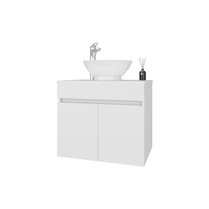 Mueble Baño Aéreo Mánchester, Blanco Duqueza, con Amplio Espacio de Almacenamiento ZF