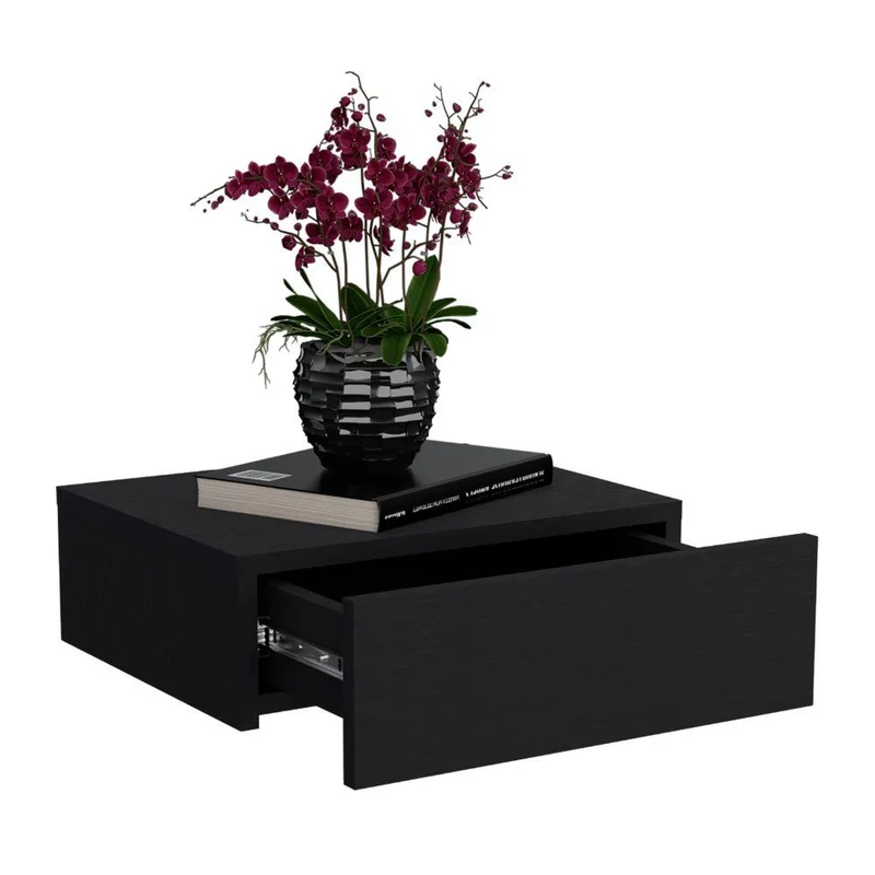 Mesa de Noche Flotante Milano, Wengue, con un Cajón ZF