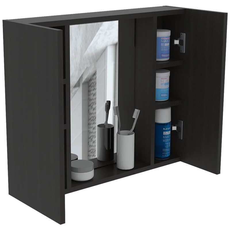 Estantería de Baño Kova, Wengue, con Cuatro Entrepaños ZF