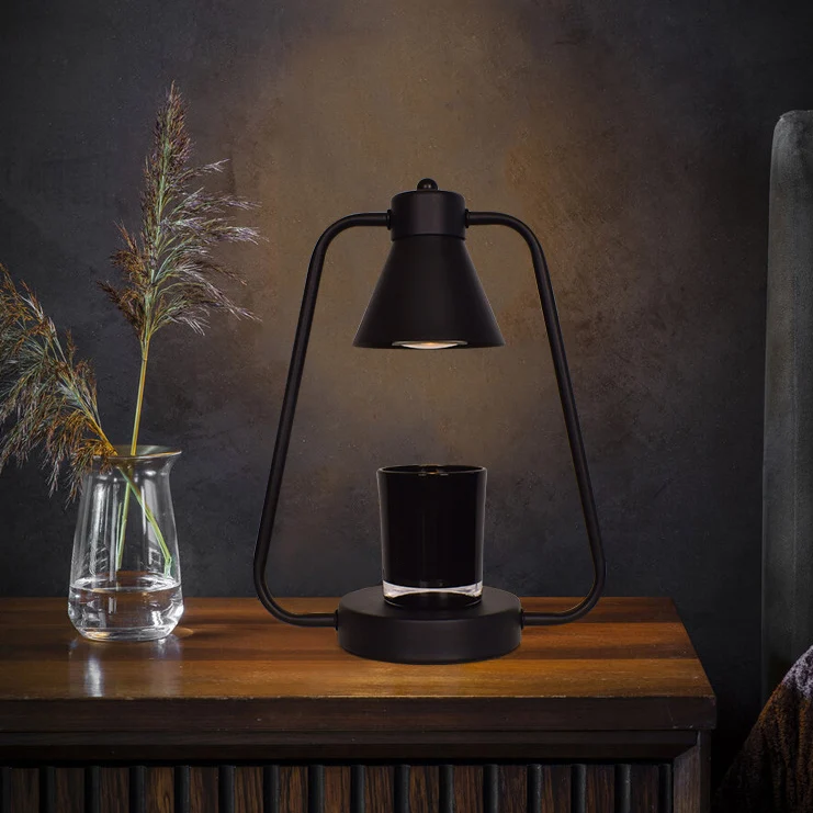 Contemporary Scandinavian Round Prism Iron 1-Light Melting Wax Table Lamp For Bedroom