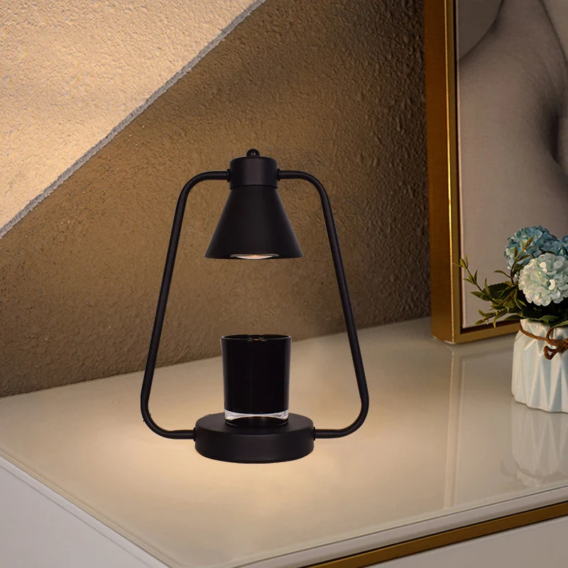 Contemporary Scandinavian Round Prism Iron 1-Light Melting Wax Table Lamp For Bedroom