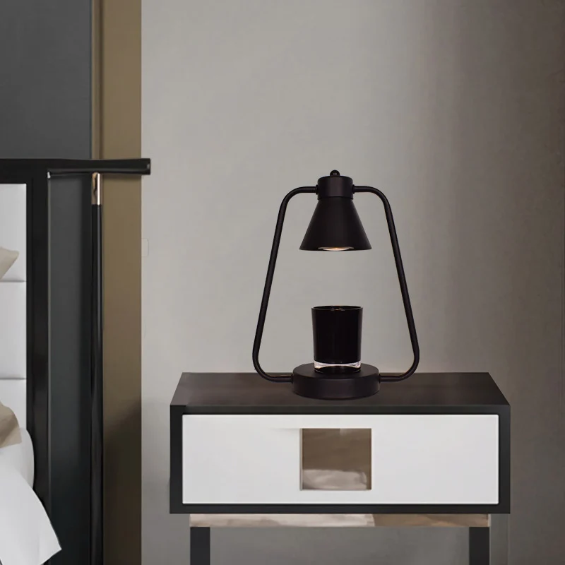 Contemporary Scandinavian Round Prism Iron 1-Light Melting Wax Table Lamp For Bedroom