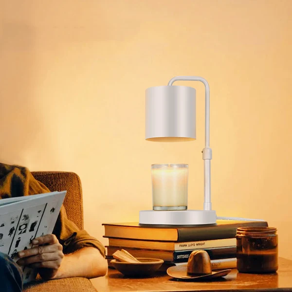 Modern Minimalist Lift Adjustable Round Cylinder Iron 1-Light Melting Wax Table Lamp For Bedroom