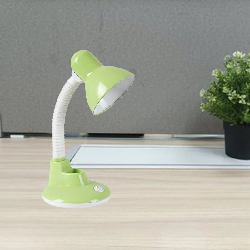 Contemporary Scandinavian Pen Holder Round Cone Plastic 1-Light Table Lamp For Bedroom