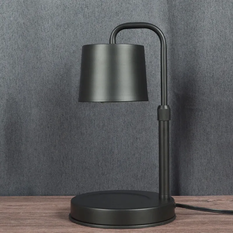 Contemporary Scandinavian Iron Liftable Dimmable Cylinder 1-Light Melting Wax Table Lamp For Bedroom