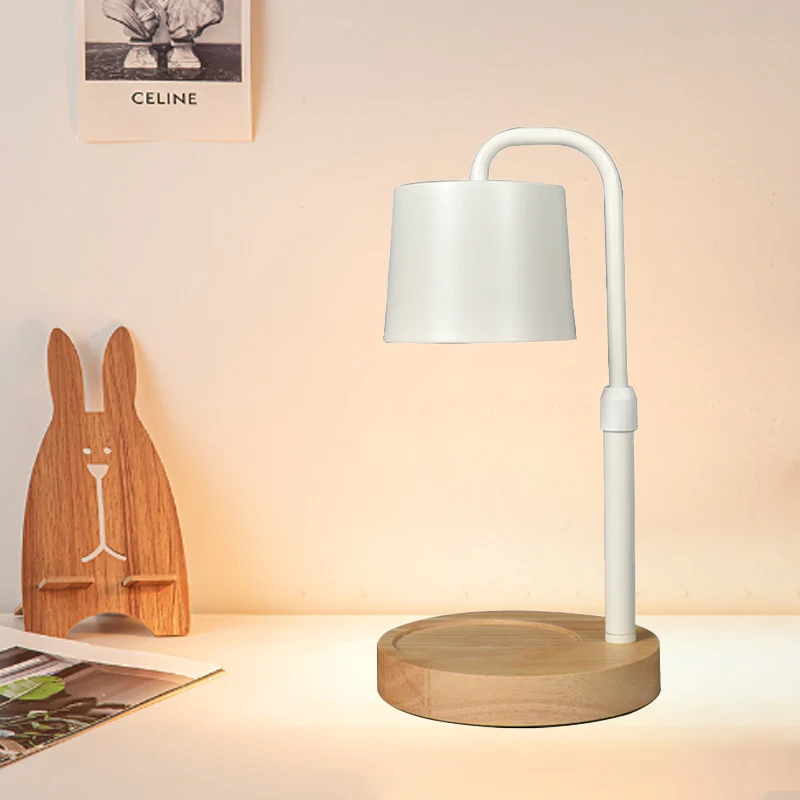 Contemporary Scandinavian Iron Liftable Dimmable Cylinder 1-Light Melting Wax Table Lamp For Bedroom