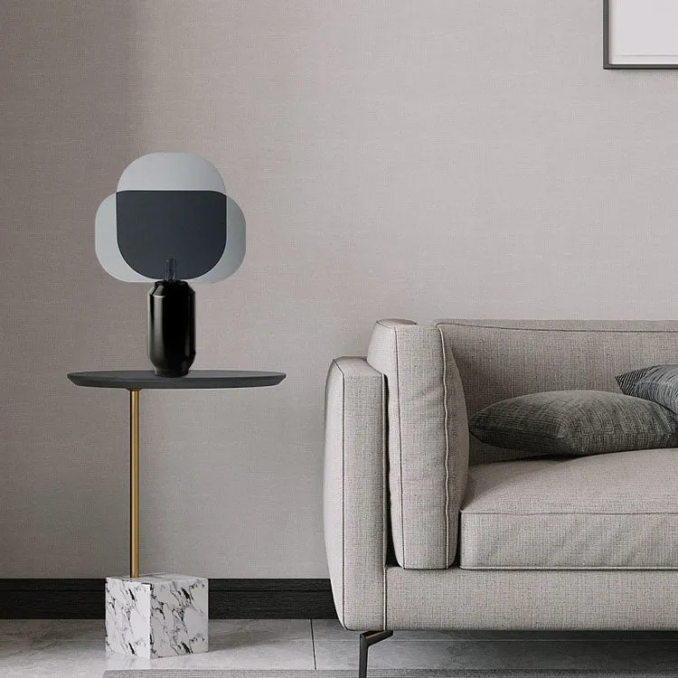 Modern Minimalist Cylindrical Metal Acrylic 1-Light Table Lamp For Bedroom