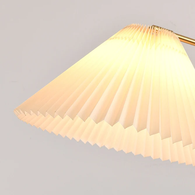 Traditional Vintage Ash Iron Fabric Umbrella 1 - Light Table Lamp For Living Room