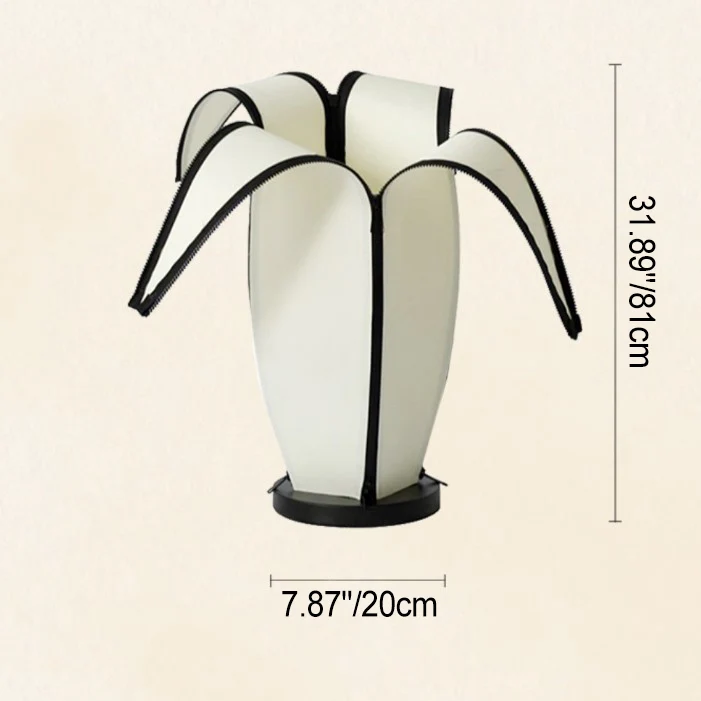 Contemporary Creative Banana Zipper Fabric Hardware 1-Light Standing Floor Lamp For Living Room