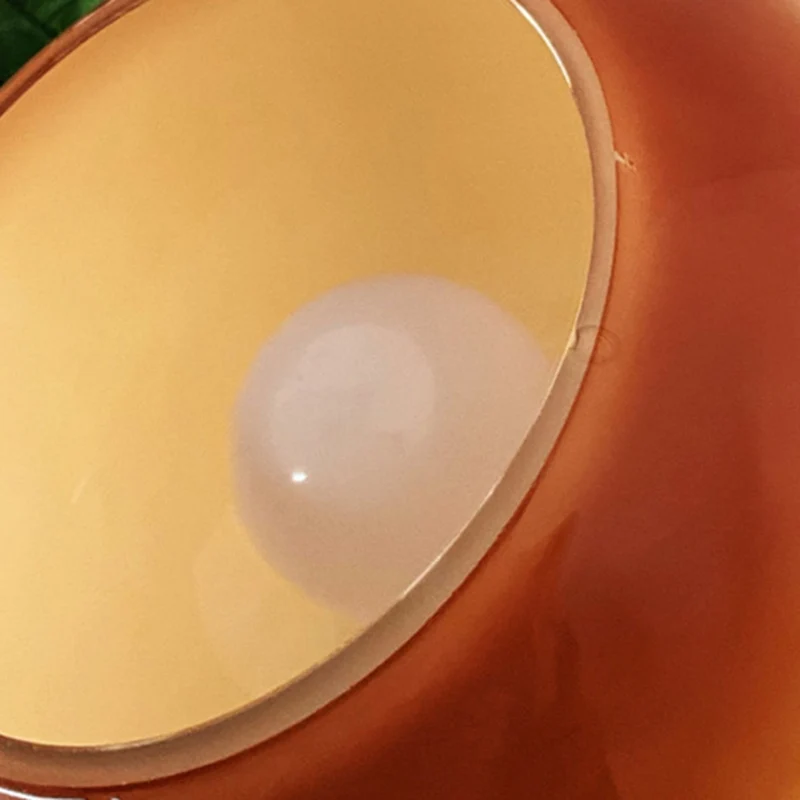 Contemporary Scandinavian Oval Orb Gourd Disc Base Iron Glass 1-Light Table Lamp For Bedroom