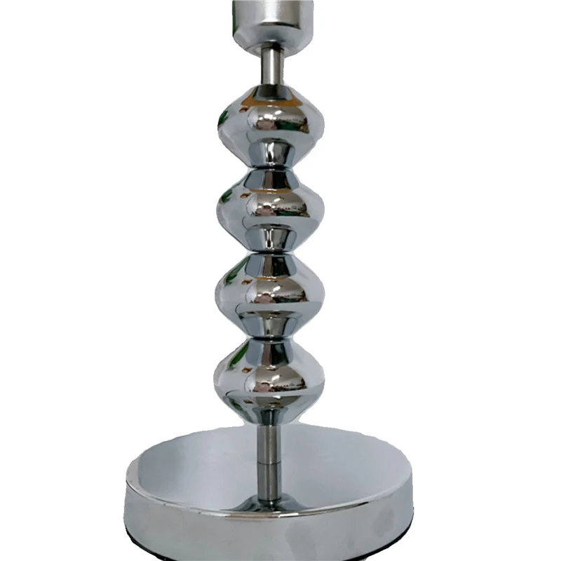 Contemporary Scandinavian Oval Orb Gourd Disc Base Iron Glass 1-Light Table Lamp For Bedroom