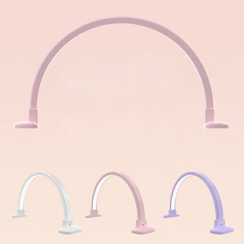 Modern Minimalist Curved Crushed Diamonds Aluminum PVC LED Table Lamp Nail Lamp For Living Room