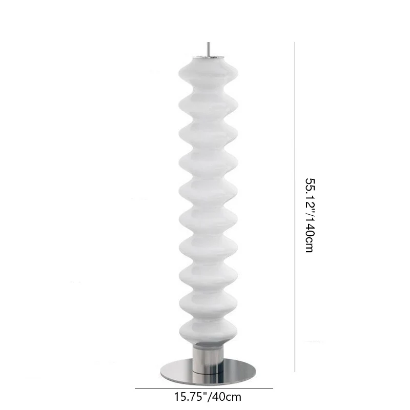 Contemporary Scandinavian Gourd Multilayer Iron Marble Acrylic Shade LED Standing Floor Lamp For Living Room
